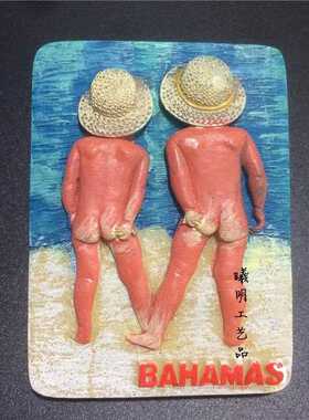新款直销出口拉丁美洲巴哈马 世界旅游纪念树脂创意冰箱贴小孩马