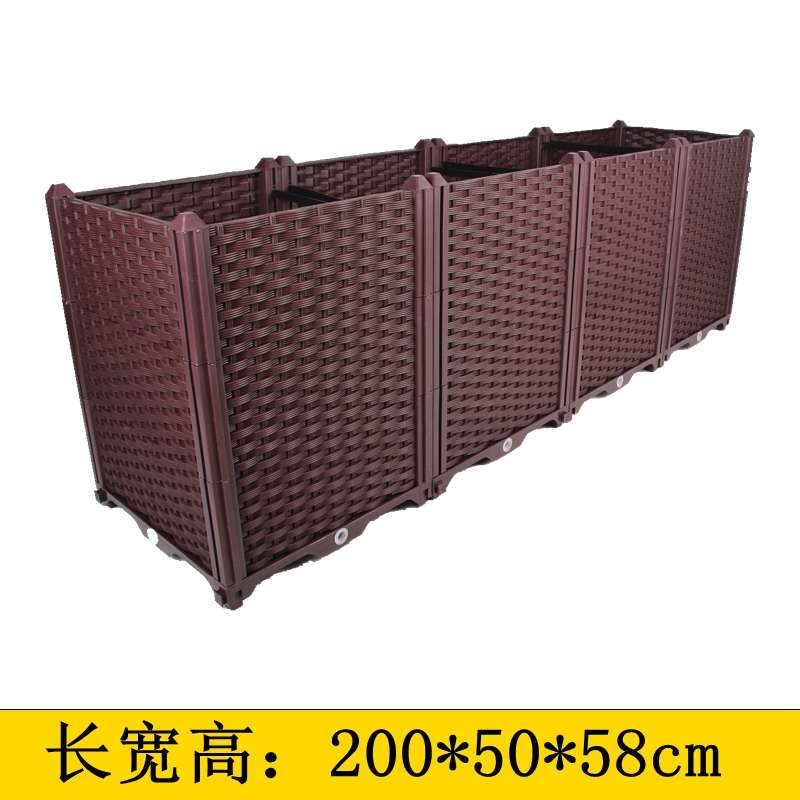 种植花盆加厚蔬菜果树植物50cm塑箱大型花箱花槽楼顶种植室外阳台