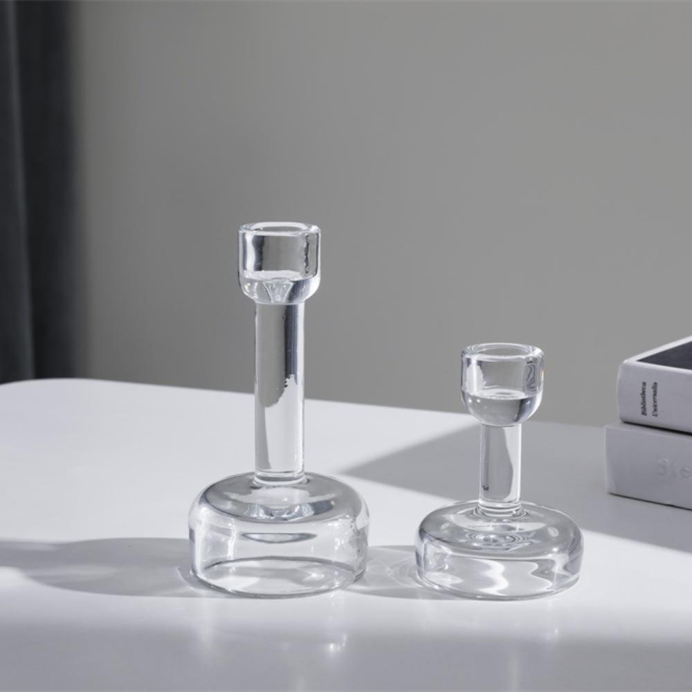 欧式水晶玻璃烛台法式复古摆件装饰品浪漫烛光晚餐装饰拍照道具