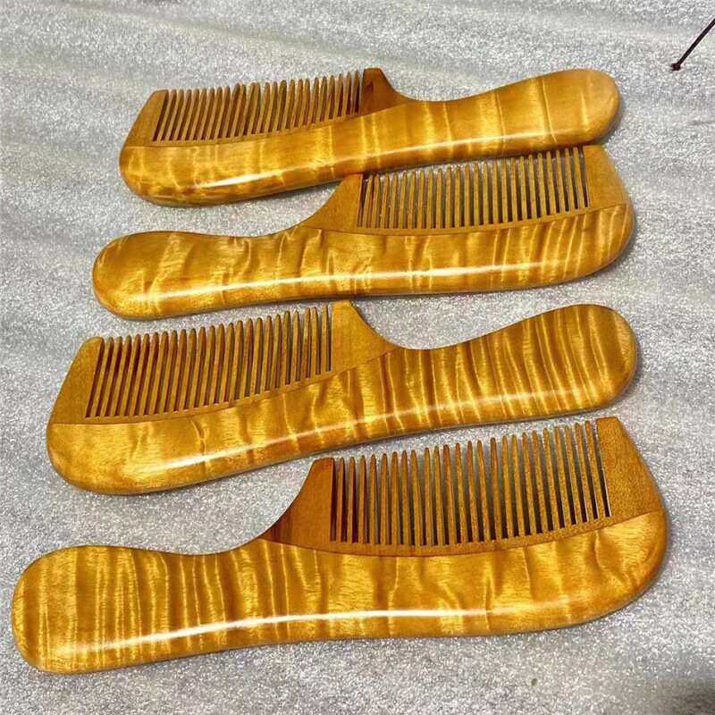 金丝楠木梳 小叶桢楠老料满水波梳子 木质工艺品女士木梳送礼批发