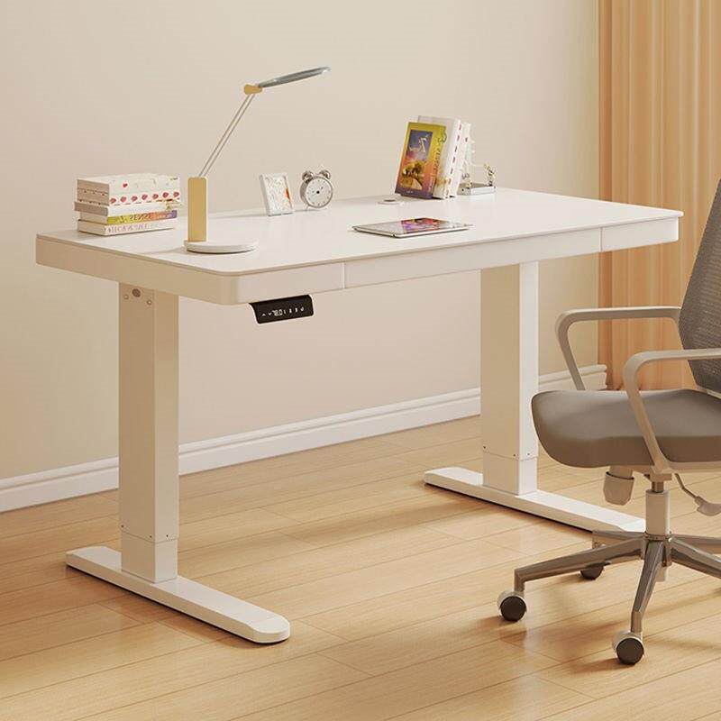 电动桌升降实木书桌全自动电脑桌电竞家用可升降智能办公桌工作台