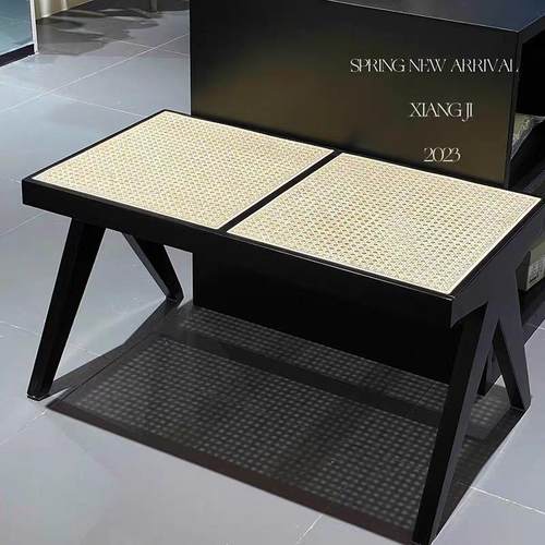 长凳藤K编凳单人双人三8人编简约大方舒适美观简单简洁床头床藤尾