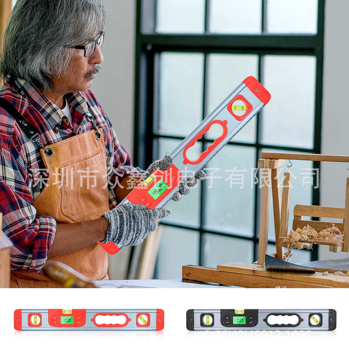 量角器倾斜仪铝合金斜测 量角 水平仪水平仪数显数字测角仪 仪