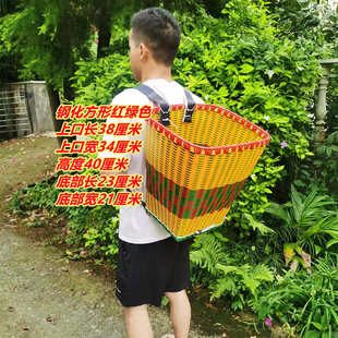 藤编背篓手工背筐非家用舞蹈编竹编筐采摘买菜塑料大号收纳背篓