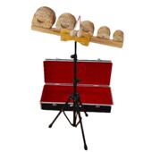 高档打器击乐器五木鱼乐器五音木音鱼梆子套多音装 木鱼民族乐剧团