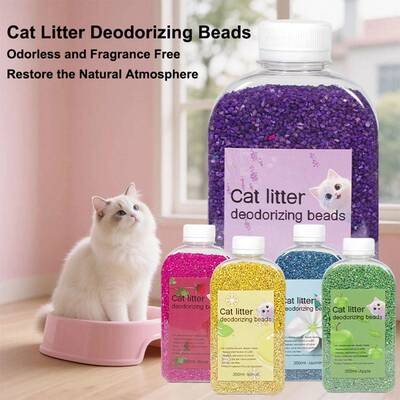 2pcs Cat Litter Deodorizer Beads - Eliminate Bad Smell, Safe