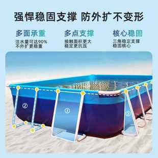 大型支架游泳池移动水上乐园充气水池设备厂家养鱼工程工地蓄水池