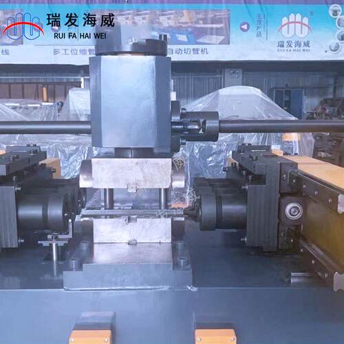 扩口机8工位自动上下料钢管锥度缩径机HWG60双头液压高速缩管机