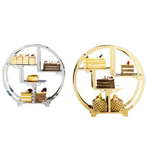 Dessert table decorations Gold Dim sum display rack