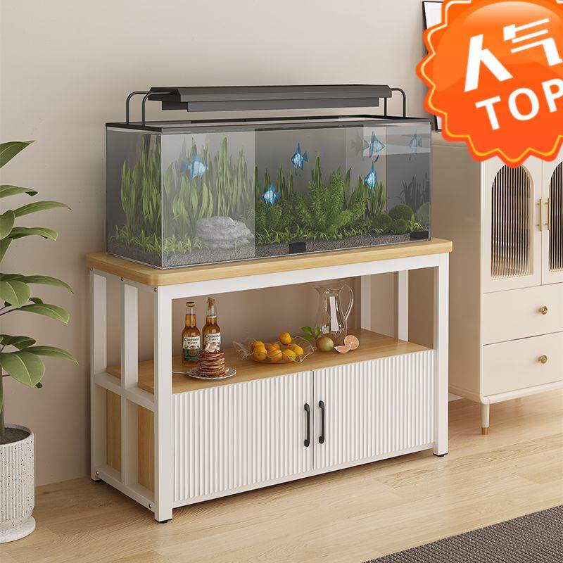 鱼缸柜底柜客厅鱼缸架承重底座置物架家用多层带柜子铁艺鱼缸底架