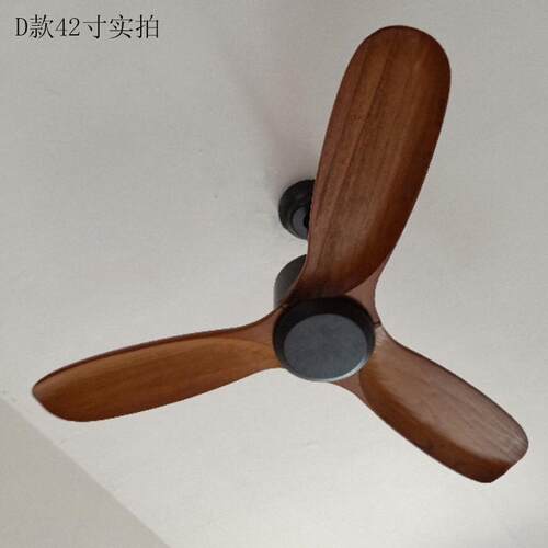 美式木扇灯扇静音实无灯吊吊扇复古餐厅吊遥控变频超过10SW1818\/