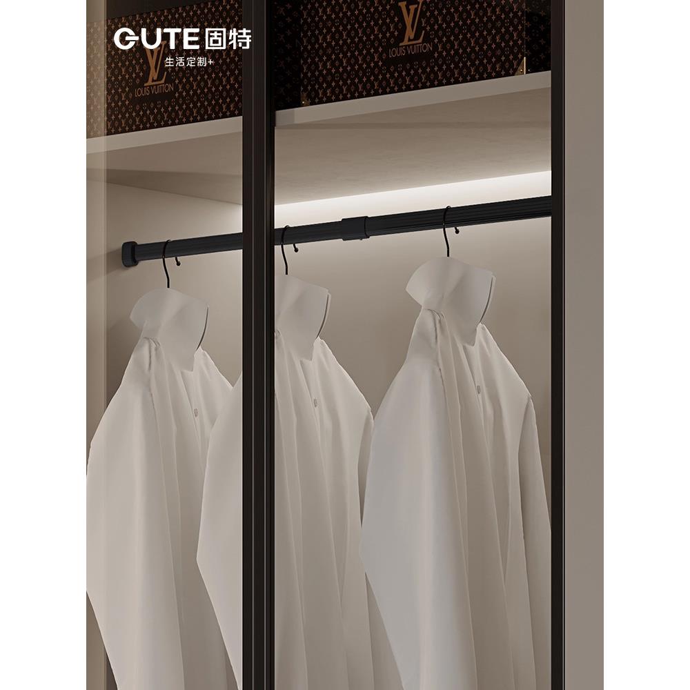 xyt挂衣杆伸缩杆子室内宿舍横杆衣橱柜晾衣杆加厚管子柜内五金件