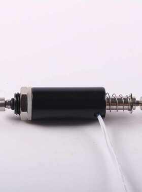 长行程可调黑色静音圆管式电磁铁点击测试寿命用直流推拉式电控锁