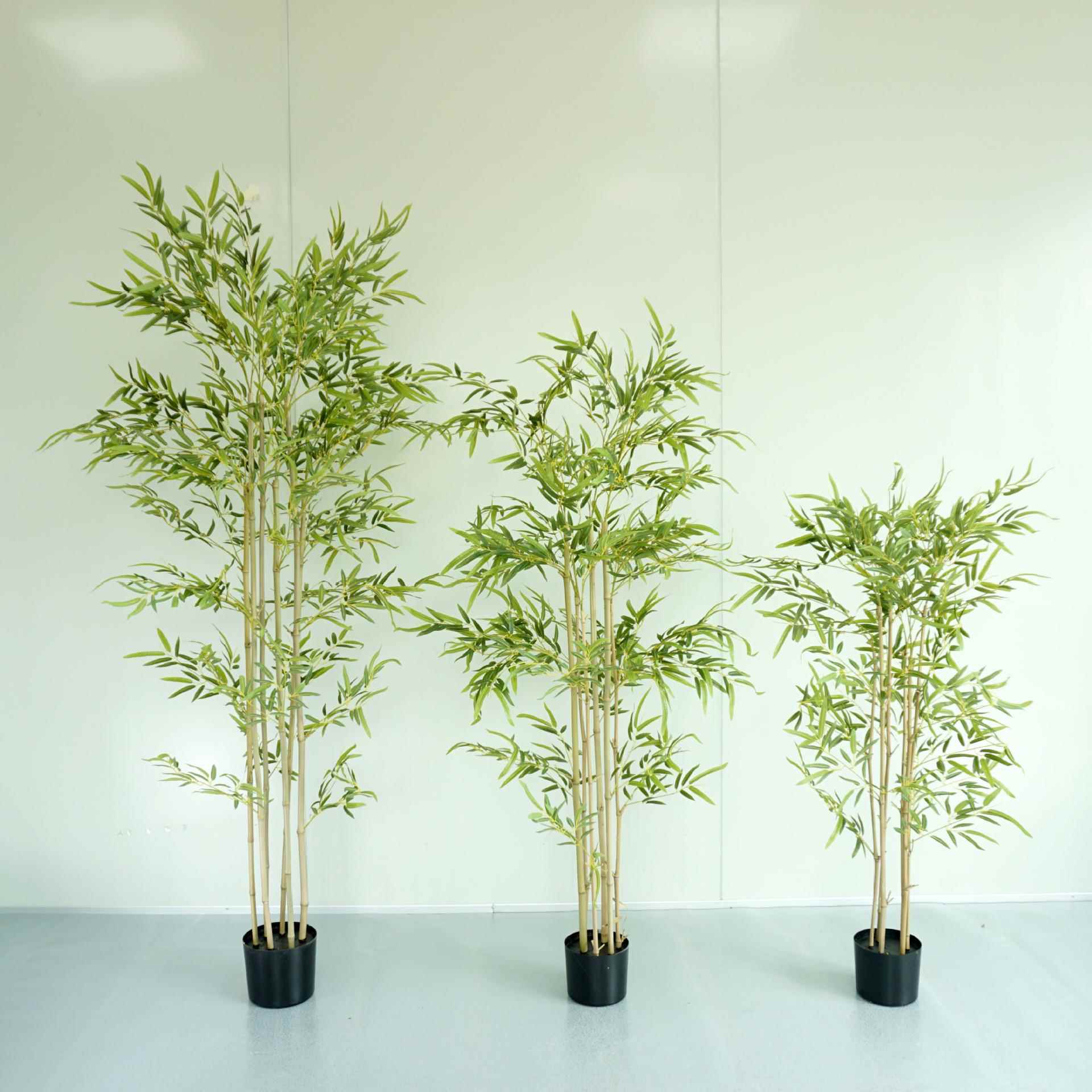植仿真竹子假竹子细水竹毛竹室内饰绿盆景盆栽造景植装物手感HTP