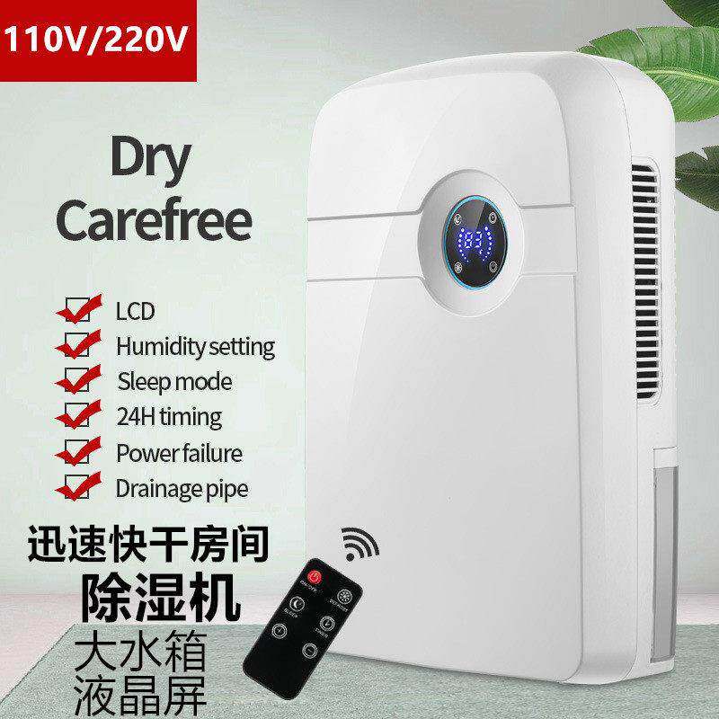 跨境110V220V除湿机家用小型卧室抽湿除湿器室内除潮去湿房间快干