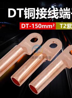 凤凰接线铜鼻子DT150MM2平方电线线耳堵油铜接头接线端子紫铜