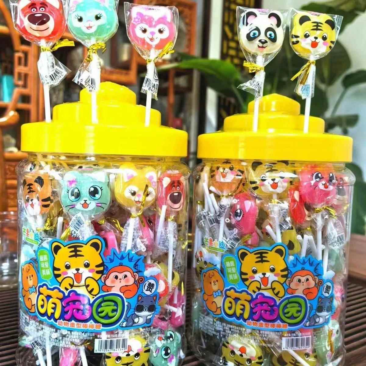 速发现货小棒棒糖多种水果味卡通棒棒糖网红硬糖儿童高颜值节日礼