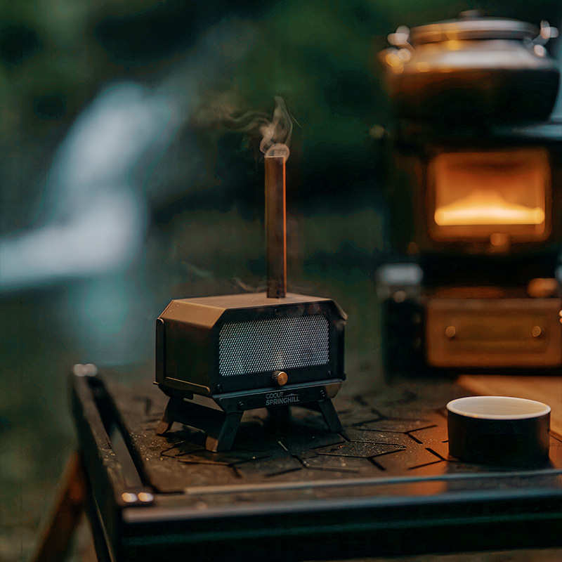 春山mini柴火炉户外露营多功能香薰焚火台小型便携蚊香炉迷你家用