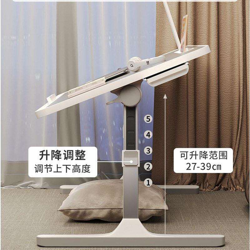简易折叠床上小桌子学生上铺宿舍电脑桌家用卧室带台灯学习桌