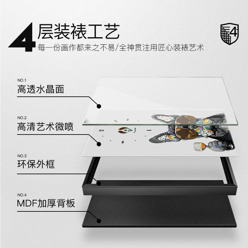 电表箱装饰画竖潮牌个性款时画卡动物餐狗狗厅配电箱遮钟通挡箱带图片