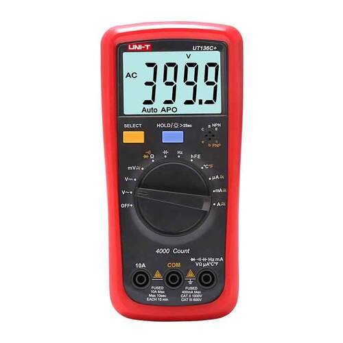 优利德UT136C+数字万用表多功能防烧测电容家用电工万用表