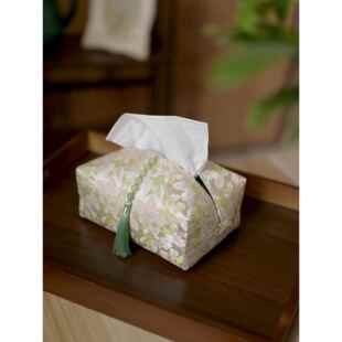 车载纸巾盒中控台高端织锦刺绣纸巾盒套新中式抽纸盒车载车内客厅