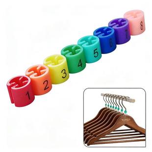 服装辅料彩色1-10折扣区分服装商场标签彩色尺码扣衣架标记扣