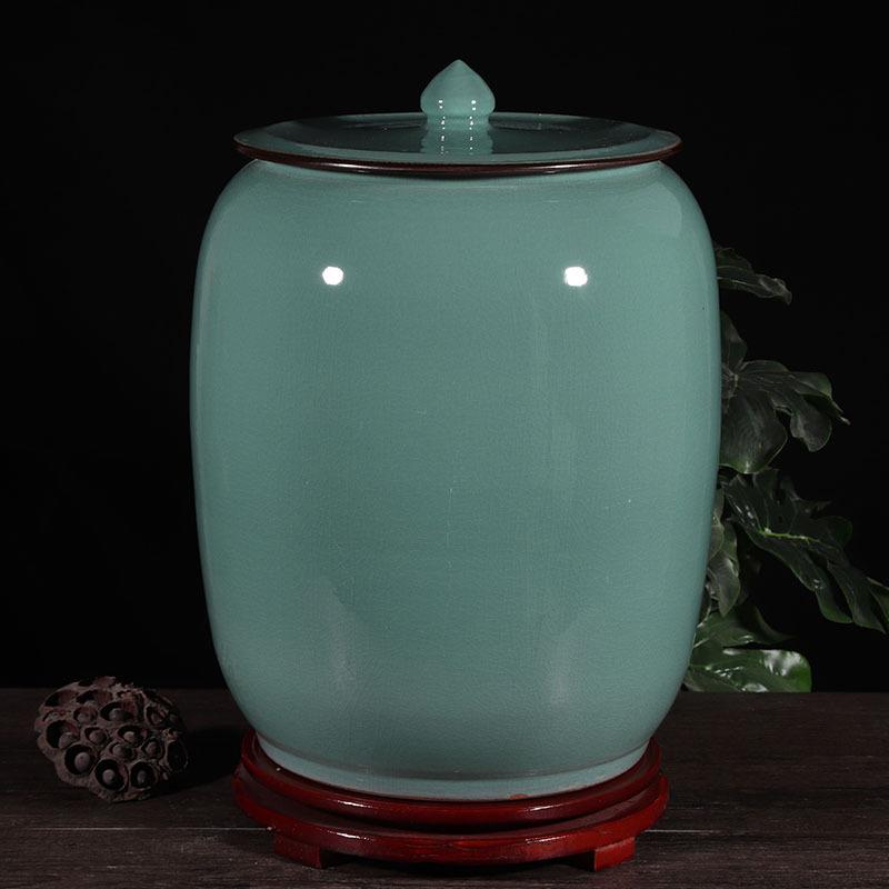 景德镇陶瓷米缸家用带盖密封存储物罐20/50斤防潮面粉桶茶道水缸