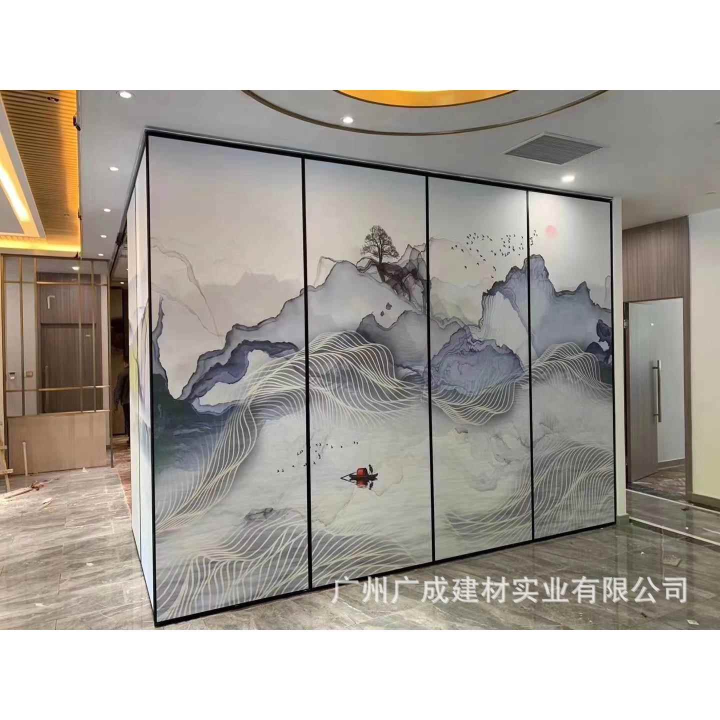 酒礼堂移动断包间山店水饰隔面活动隔断软包画硬无品牌/包饰面厂
