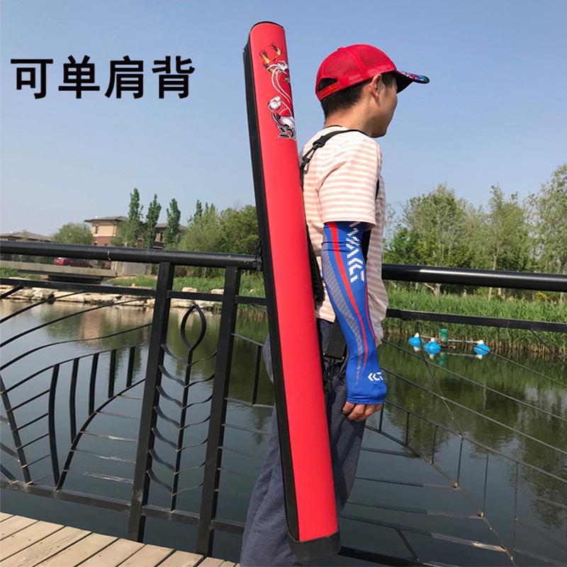 新款直销钓鱼竿包轻便防水1.25米鱼竿包渔具包防水PU杆包多功能钓
