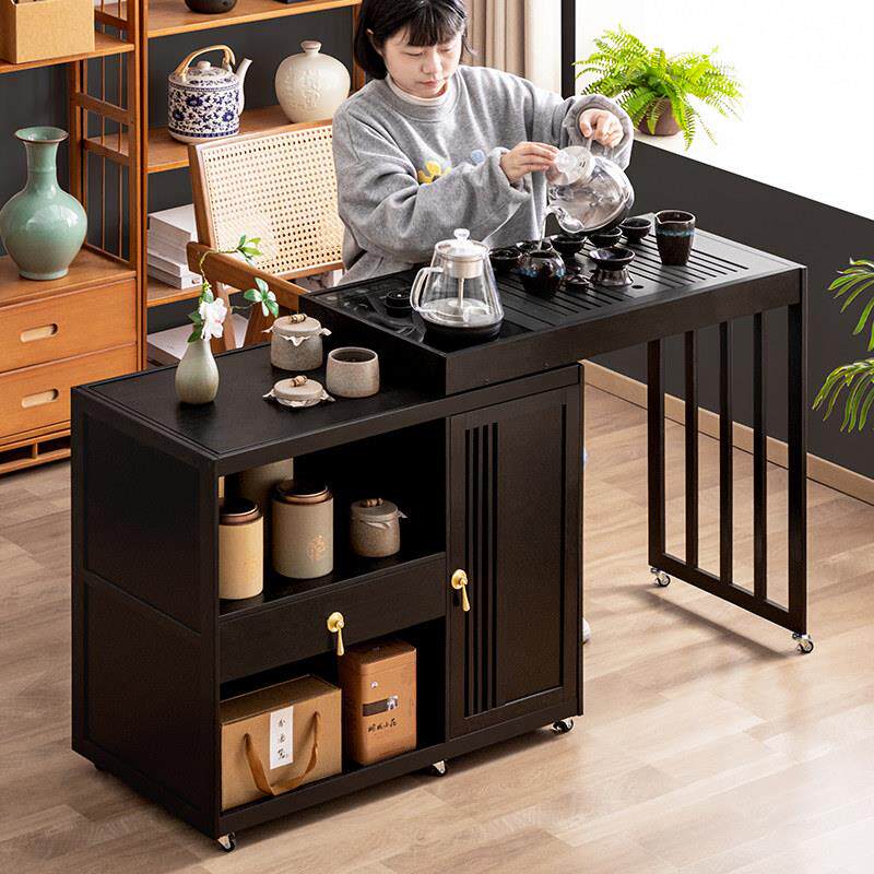 移动茶桌小茶台烧水壶一体家用2025新款阳台高端客厅泡茶桌子茶几