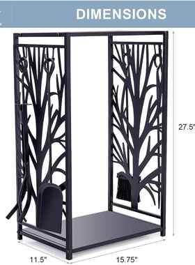 跨境约柴TQ112316架火柴架子火柴工火具配铁艺木柴堆放物架件置架