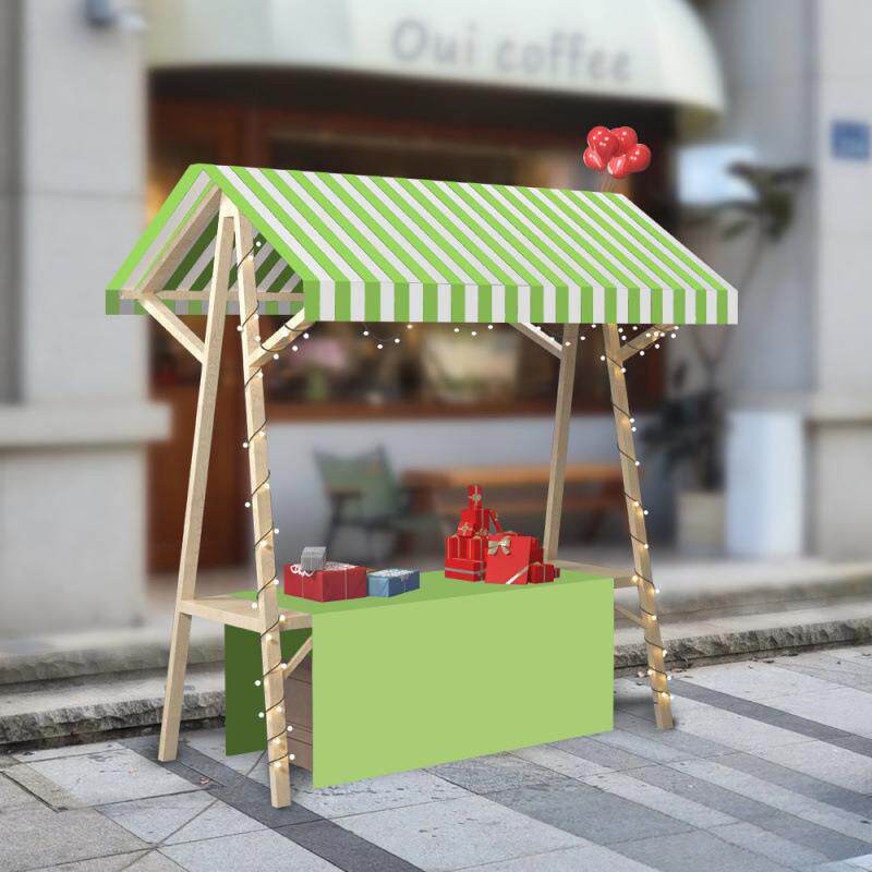 移动折叠架子户外摆摊展示架集市促销摊位实木网红夜市花车万向轮
