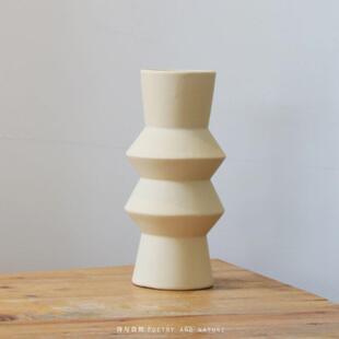 高档诗与莫自然 兰迪花瓶花装饰品干水培植物瓶几INS网红花器摆何