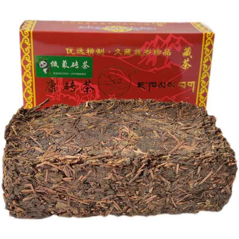 牧云边茶低氟康砖茶西藏青海藏族奶茶专用黑砖茶茯茶熟茶500g/块