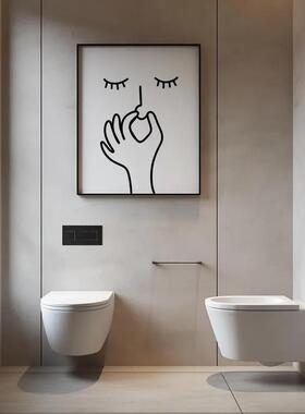 现代简约卫生间挂画波普艺术墙饰 有框Bathroom装饰画