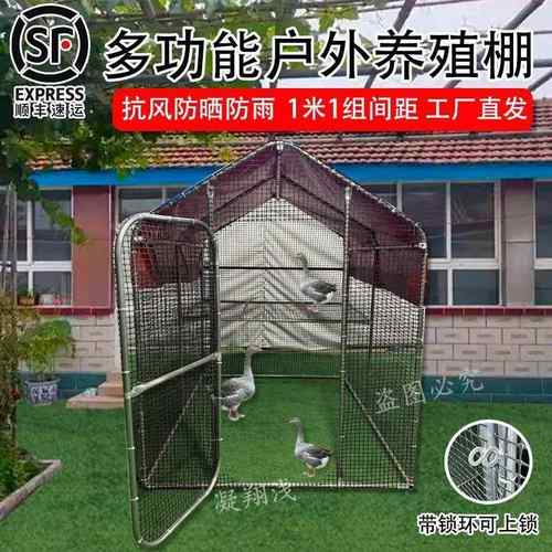 鸡笼搭鸽子笼鸭鹅户钢外QDF养殖养鸡棚家大型鸡用舍管建大棚骨架