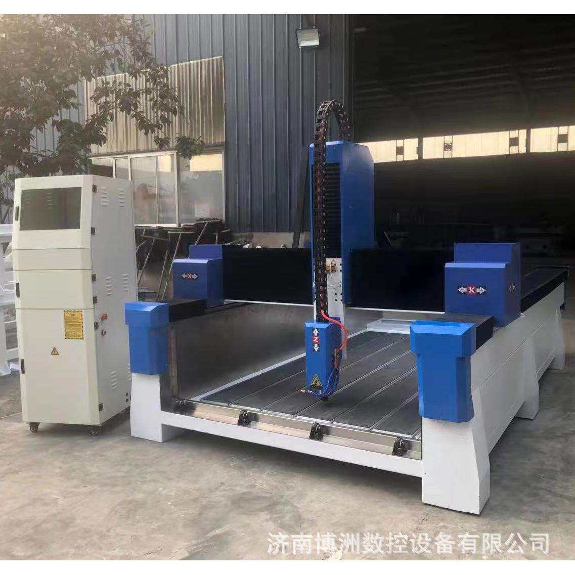 大型石材雕刻机墓碑背景墙全自动石材雕刻机
