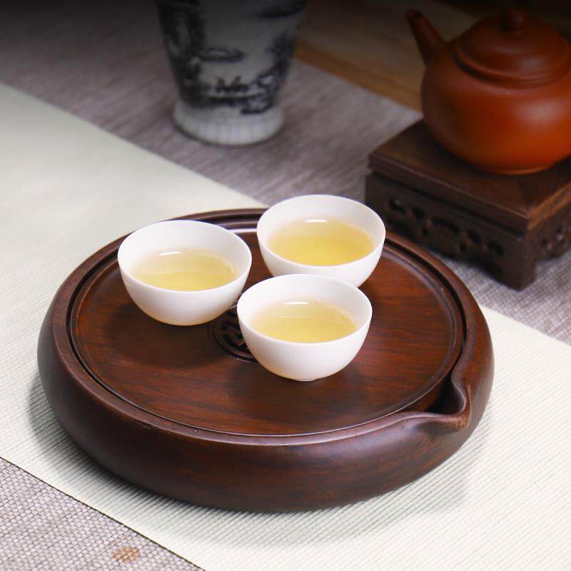简约小型茶盘家用简易茶台一人黑檀实木储水茶海茶具托盘沥水干泡