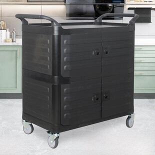 邦堆五星级酒店送餐车高端门保温私菜餐厅三层服务车