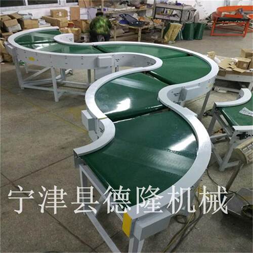 90度转弯式传送机白色易清洗皮带转弯输送机食品输送机