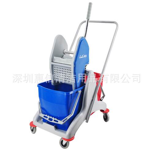 超宝B-045B下压式双桶榨水车甩水拖把移动清洁车拧挤水桶50L