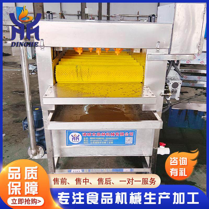 供应竹叶琵琶叶双层毛刷清洗机 不锈钢粽叶清洗机 白果叶刷洗机
