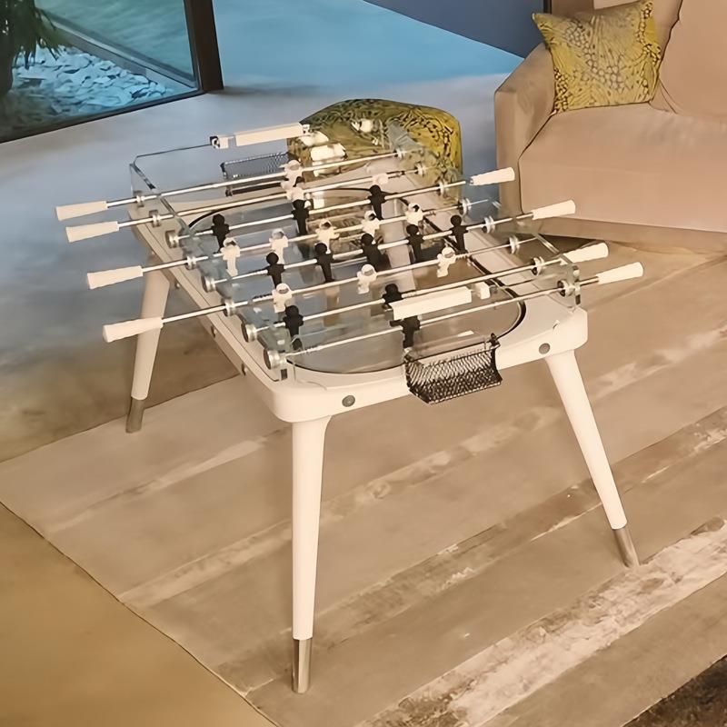 苏黎世意式轻奢家用玻璃桌上足球桌八杆室内豪宅双人桌上足球台