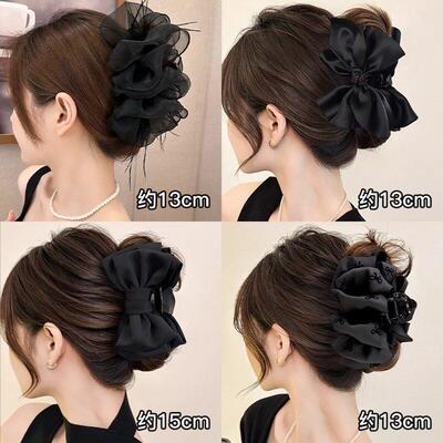 Hair clip female shark plush grab clip hair accessories