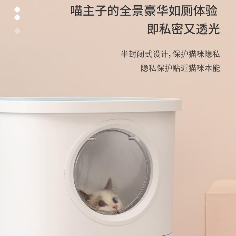 银河猫砂盆全封闭防外溅特大号超大抽屉式猫咪厕所猫沙盘除臭屎盆