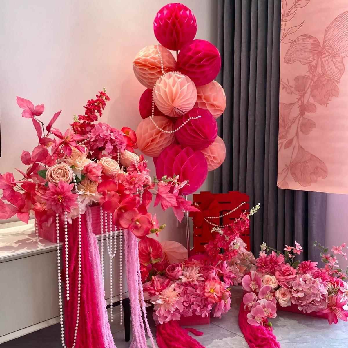 浪漫婚礼布置花艺客厅卧室床头喜字仿真花婚房用品花束装饰摆件