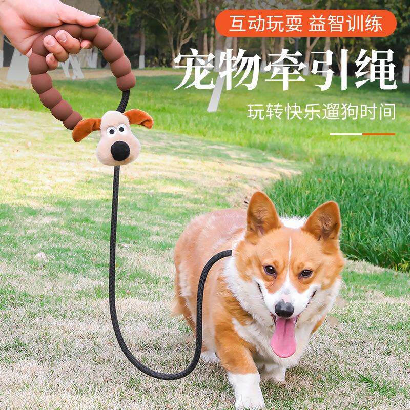 宠觅狗狗牵引绳防爆冲中小型犬户外遛狗绳轻便宠物牵引绳项圈狗绳