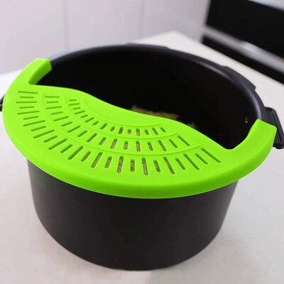 Amazon Silicone Pasta Strainer Wide Mouth Water Drainer Vege