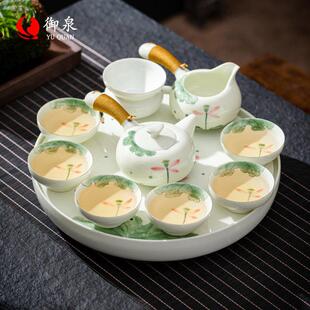 御泉陶瓷功夫茶具套组家用高档轻奢送长辈领导礼品中秋节礼物定制